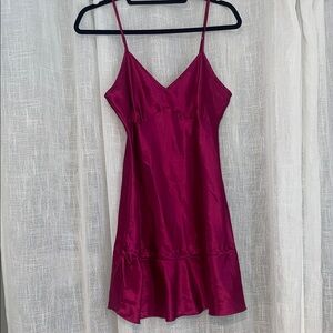Satin Pink Slip Dress
